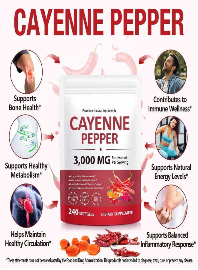 VOGSIG Cayenne Pepper Softgels with Beetroot Extract, Turmeric Curcumin & Hawthorn – Enhanced with Vitamins D3, K2 & E – Supports Heart Health, Circulation & Leg Vein Wellness – 240 Easy-to-Take Capsules - Image 3