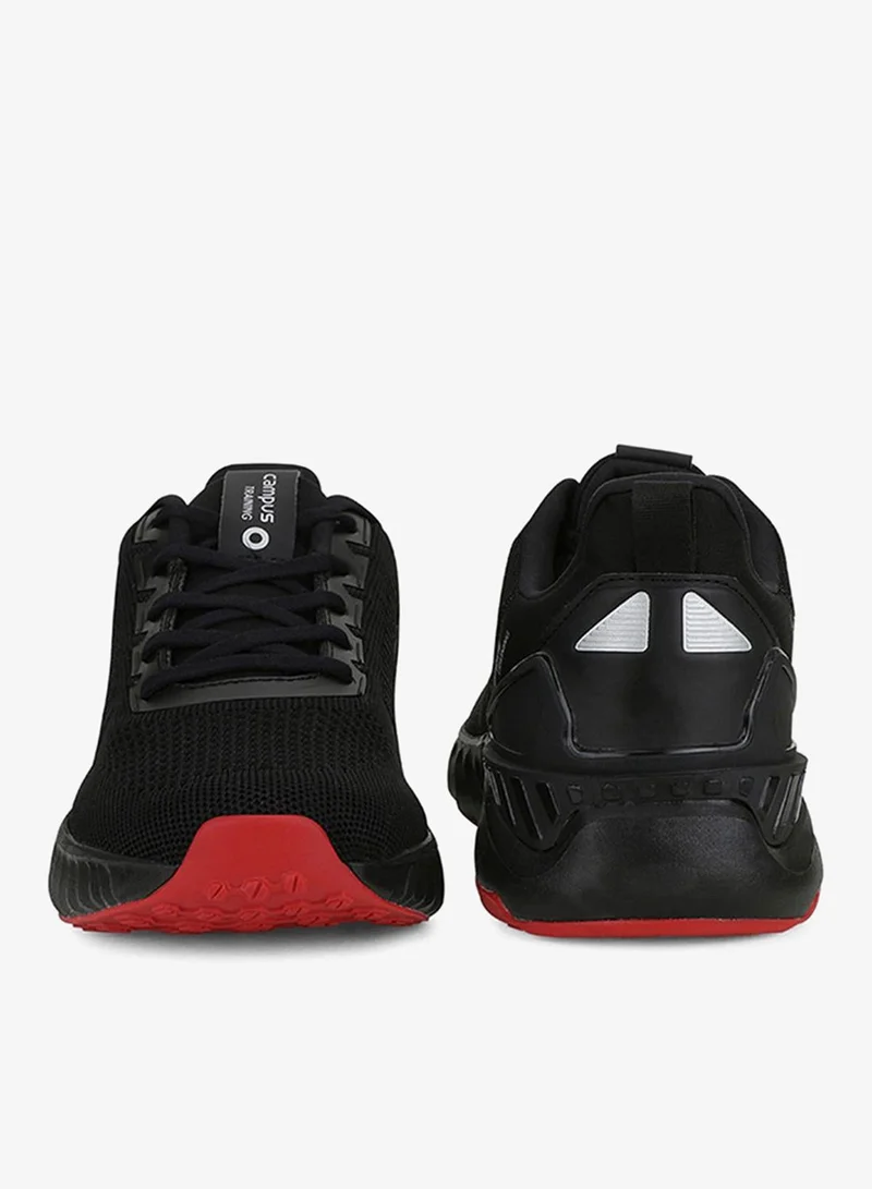 CAMPUS Men Chicago Memory Foam Lace-Up Running Shoes-Blk-Red