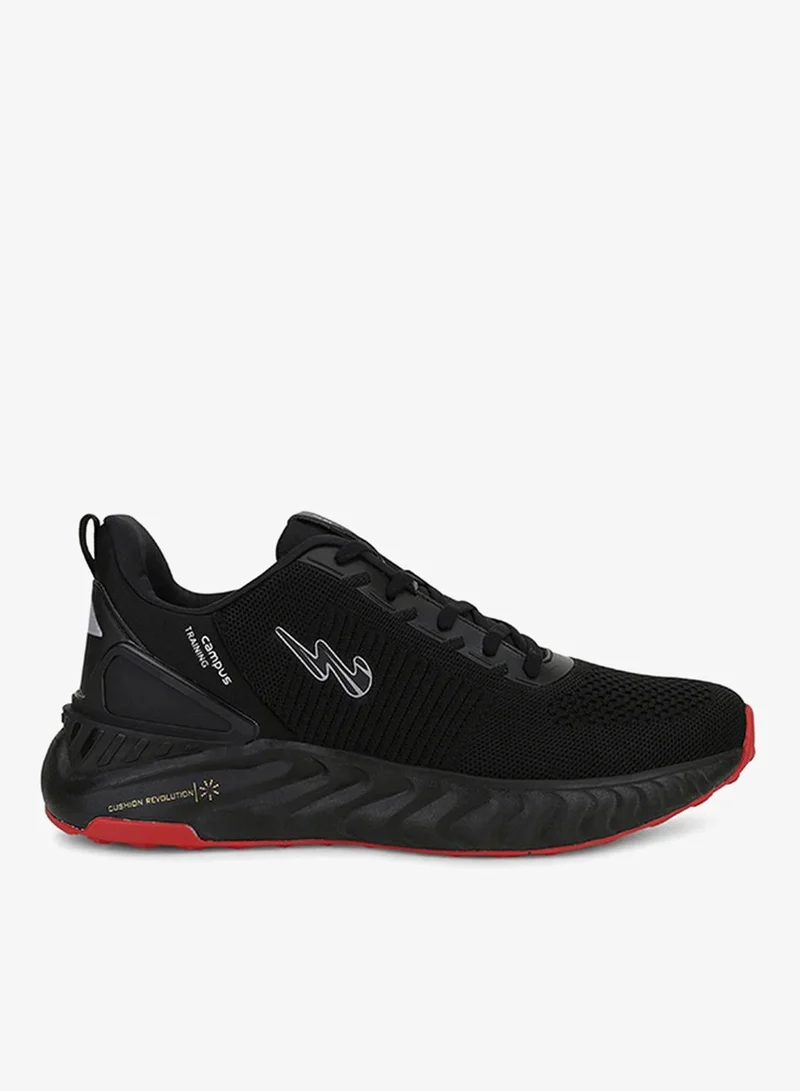 CAMPUS Men Chicago Memory Foam Lace-Up Running Shoes-Blk-Red