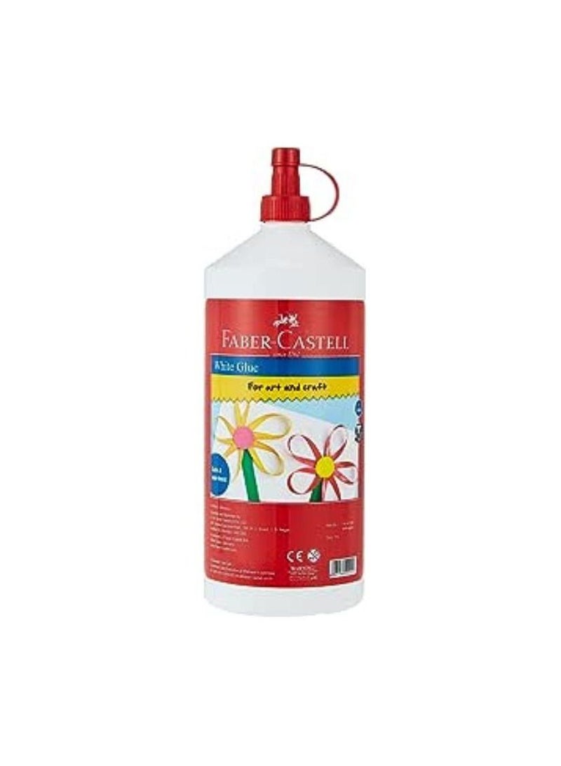 FABER-CASTELL 1000ml White Glue Washable - Image 1