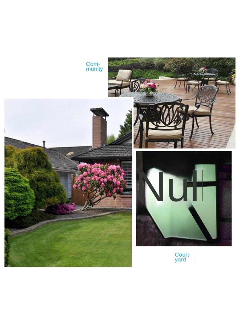 4-Piece Outdoor Solar LED Wall Lamp Black