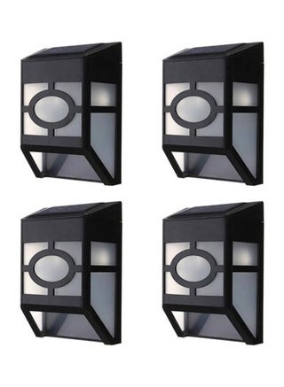 4-Piece Outdoor Solar LED Wall Lamp Black - pzsku/ZB880098171FB2FA78DA7Z/45/1746217925/eb3d1767-a219-4fa7-a293-395daea20df7