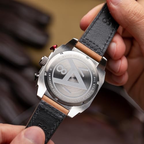 AVI-8 Hawker Hunter Men's Japanese Quartz 43mm Green Dial Watch with Leather Strap AV-4100-01 - Image 5