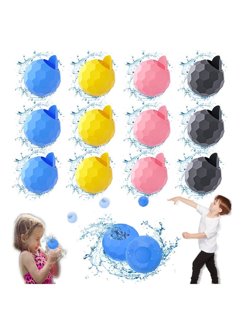 Water Balloons Quick Fill, Self-Sealing Reusable Refillable Water Bombs Silicone Splash Water Ball for Kids Adults Outdoor Activities Pool Beach Games Summer Party Supplies 12Pcs - pzsku/ZB88022C6B74F0B7306E1Z/45/_/1683859857/5c664f77-5f7b-430a-b2fa-65769fc07bfc