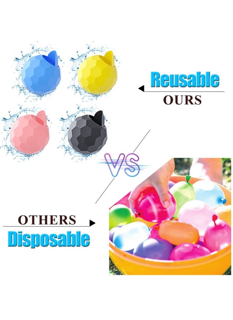 Water Balloons Quick Fill, Self-Sealing Reusable Refillable Water Bombs Silicone Splash Water Ball for Kids Adults Outdoor Activities Pool Beach Games Summer Party Supplies 12Pcs - pzsku/ZB88022C6B74F0B7306E1Z/45/_/1683859859/2d11a13f-c10c-4510-9e8e-f71eaf3e7210