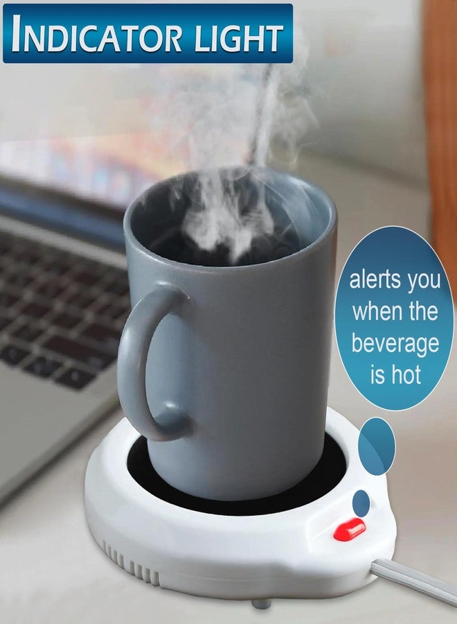 Home-X Mug Warmer, Desktop Heated Coffee & Tea - Candle & Wax Warmer (White) - Image 4