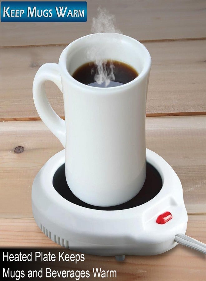 Home-X Mug Warmer, Desktop Heated Coffee & Tea - Candle & Wax Warmer (White) - Image 5