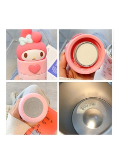 Kawaii Kawaii Water Bottle Thermo's Cup Cartoon Vacuum Insulated Stainless Steel Water Bottle 350ml (Pink)  - Image 2