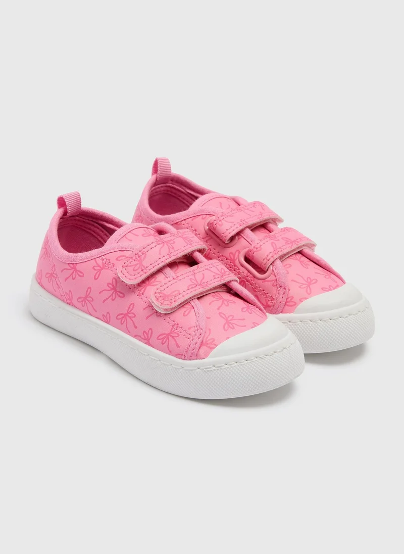 Matalan Girls Pink Bow Double Strap Shoes