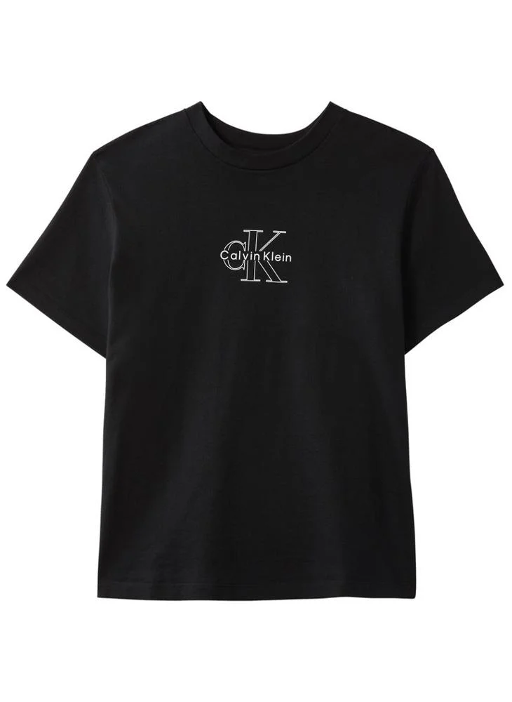 Calvin Klein Jeans  Monologo Crew Neck T-Shirt for Women | Best Price UAE