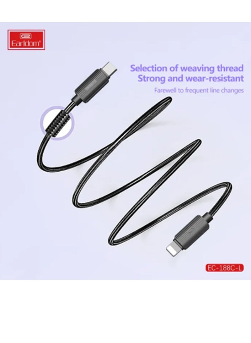 Earldom Fast Charging Cable , Usb-C To 8-Pin , EC-188L - Image 2