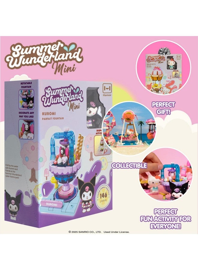 Hamee Sanrio Hello Kitty and Friends ‘Summer Wunderland Mini’ Cute Water Theme Park Building Block Set Birthday Gift, Party Favor, Stress Relief, Collectible Toy, Sanrio Fan, Relaxation - Kuromi - Image 2