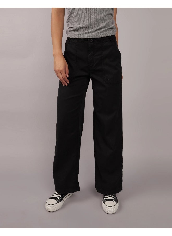 American Eagle Dreamy Drape High-Waisted Baggy Wide-Leg Pants  - Image 1