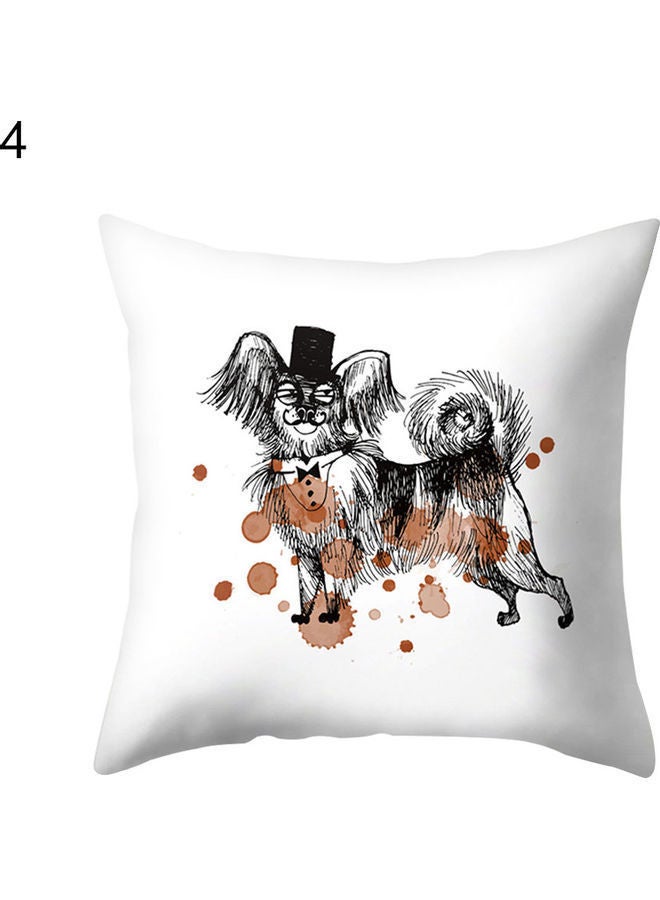 نيبمينينت غطاء وسادة زينة بتصميم رسومات كرتونية على شكل كلب وقطة متعدد الألوان