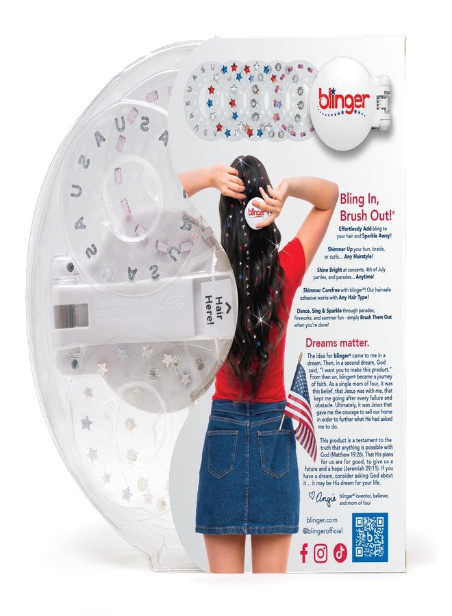 blinger® All American 250th Anniversary Starter Set with 75 Hair Gems - Kit - Image 5