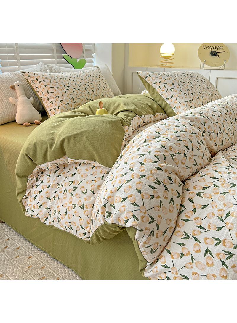 Bluejw Pure Cotton Washable Bed Sheet And Duvet Cover Bed Linen Set  - Image 1