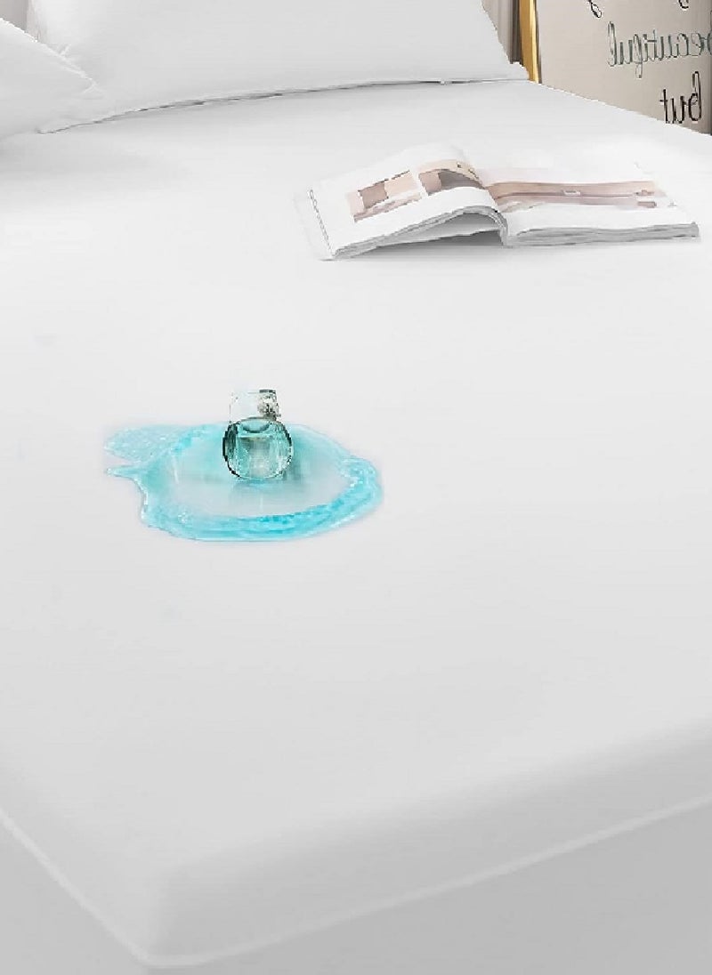 Blueberry Waterproof Super Mattress Protector Terry Towelling 150X200+25cm  - Image 1