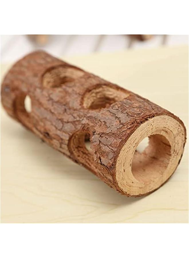 لعبة تأرجح ومنصة قفز وألعاب تسلق للقفص، مصنوعة من خشب التفاح والجوز. - Image 3