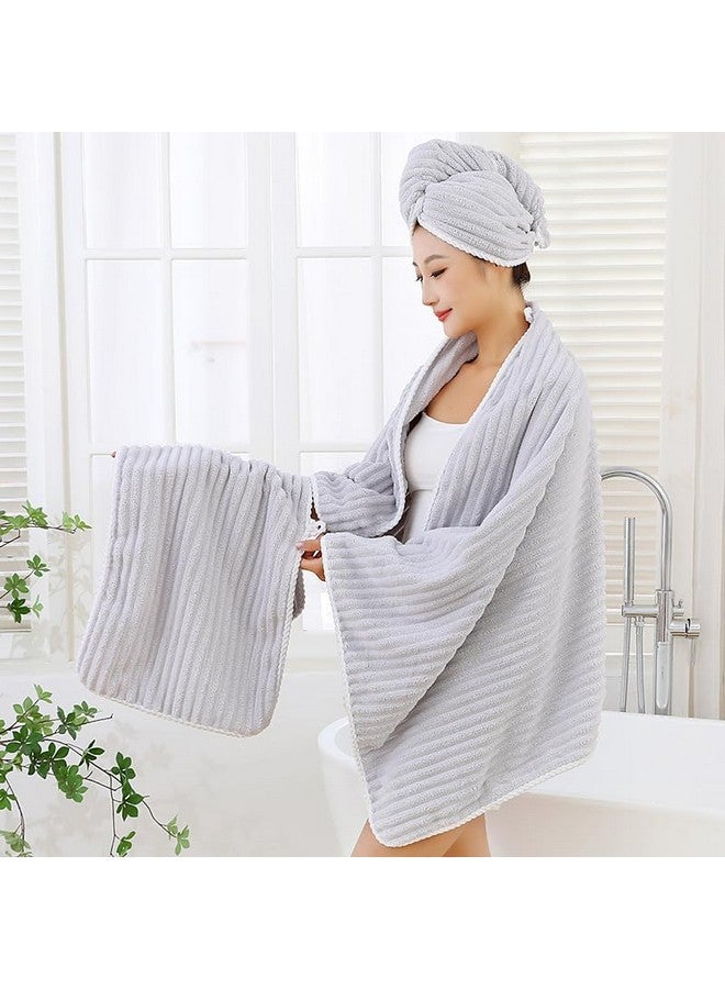 Home-Cloud مجموعة من 2 منشفة فاخرة وناعمة من هوم كلاود الكورية 400 جرام لكل متر مربع مع حلقة تعليق | 3 مرات أنعم من مناشف القطن | مجموعة من 2 (1 منشفة استحمام 142x70 + 1 منشفة وجه 70x35 سم) - Image 3