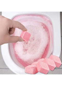 oradess 12 Pcs Foaming Pink Fresh Bathroom Toilet Bowl Cleaner Tablets Deep Cleaning Limescale Calcium Rust Stain Remover Deodorizing  - Image 4