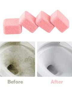 oradess 12 Pcs Foaming Pink Fresh Bathroom Toilet Bowl Cleaner Tablets Deep Cleaning Limescale Calcium Rust Stain Remover Deodorizing  - Image 5