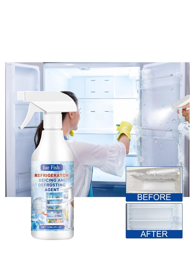 JUE-FISH Defrosting Spray for Fridge Freezer, Refrigerator Defrosting Spray, Refrigerator Deicing and Defrosting Agent, Spray for Defrosting Refrigerator and Freezer (120ml) - Image 2