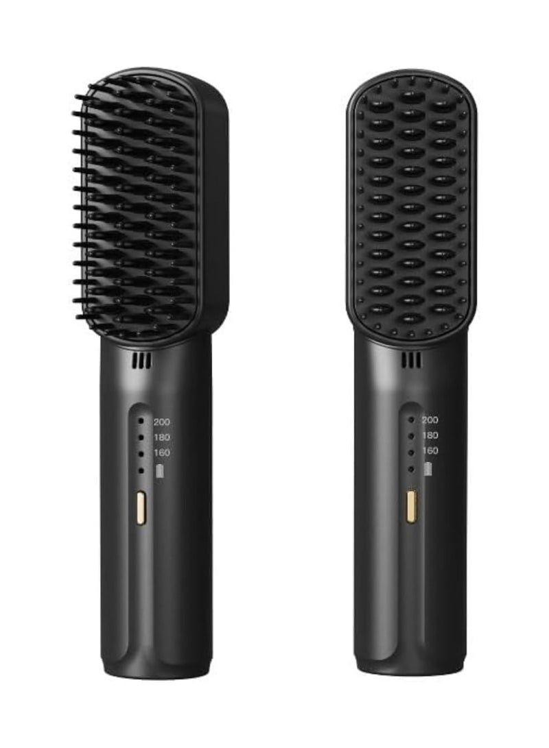 general Cordless Hair Straightening Brush, Portable Travel Mini Hair Straightening Brush, Travel Rechargeable Hair Brush, Quick Heating, Anytime Hairstyle - Image 1