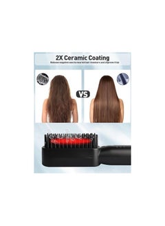 General Cordless Hair Straightening Brush, Portable Travel Mini Hair Straightening Brush, Travel Rechargeable Hair Brush, Quick Heating, Anytime Hairstyle  - Image 4