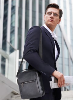 Aklsvion Aklsvion Sling Crossbody Bag Messenger Bag For Men Water Resistant Lightweight Crossbody Bags For Work Man Purse With Adjustable Strap Black  - Image 2