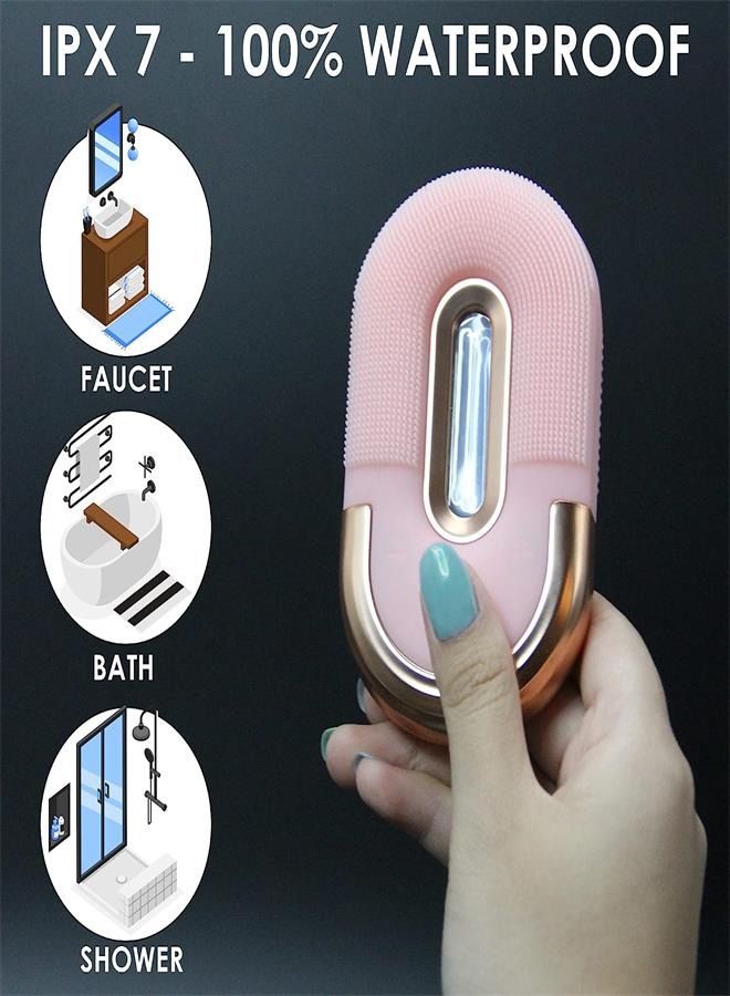 Generic Electric Facial Cleansing Brush, Sonic Vibration at 3 Speed Mode, 2 Brush Types, IPX7 Waterproof for Exfoliating, Massaging and Deep Cleansing - Image 3