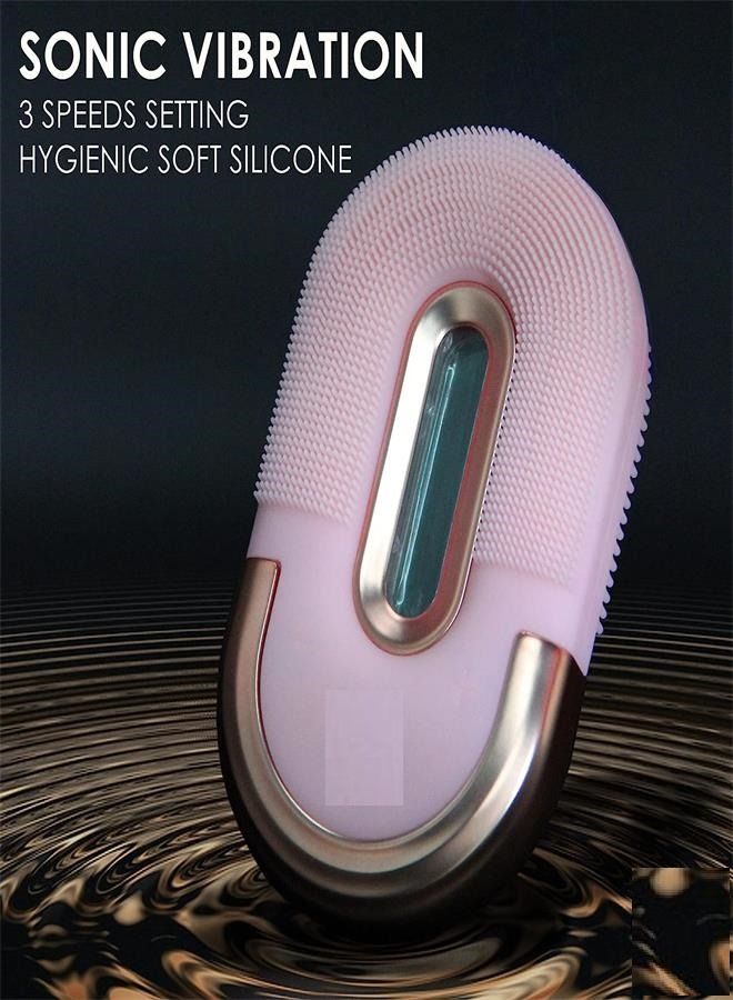 Generic Electric Facial Cleansing Brush, Sonic Vibration at 3 Speed Mode, 2 Brush Types, IPX7 Waterproof for Exfoliating, Massaging and Deep Cleansing - Image 4