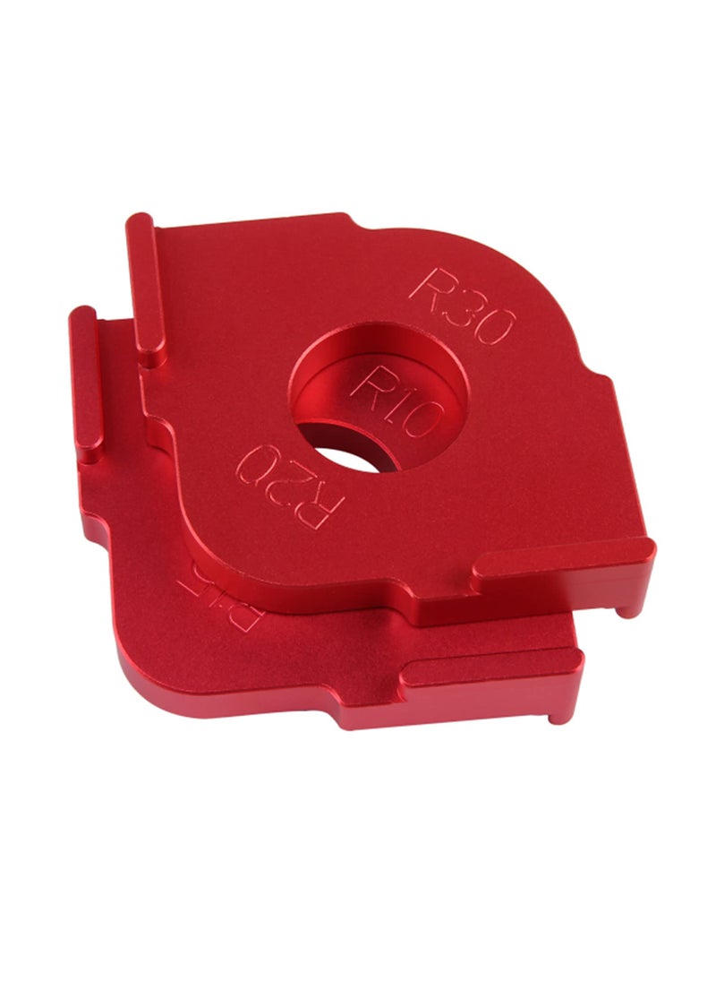 PLOOTA Aluminum Alloy Set of 2 Radius Jig Router TemplatesRadius Quick Jig Router Bit Templates for Routing Rounded Corners R10 R15 R20 R30 