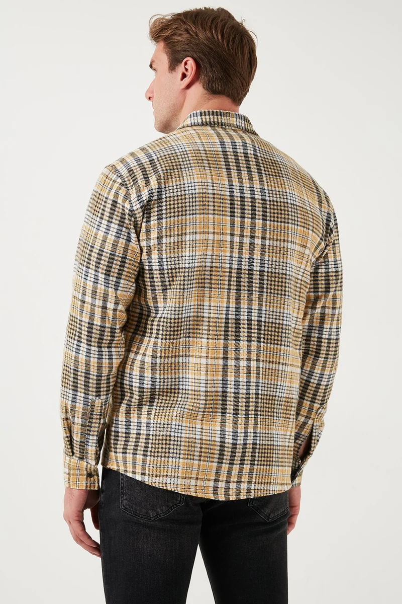 بوراتي Plaid Patterned Cotton Regular Fit Winter Shirt Men's Shirt 5896601