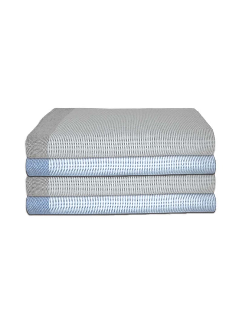 Athom Living Iris Cotton Bath Towel Soft Absorbent Lightweight Ideal for Home Gym and Travel Pack of 4 - Image 2