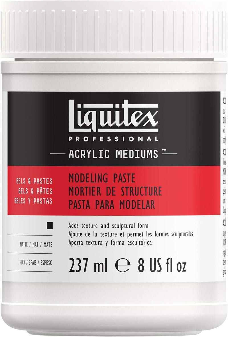 Liquitex Professional Modeling Paste, 237ml (8-Oz) - Matte Finish for Textured Art - Image 1