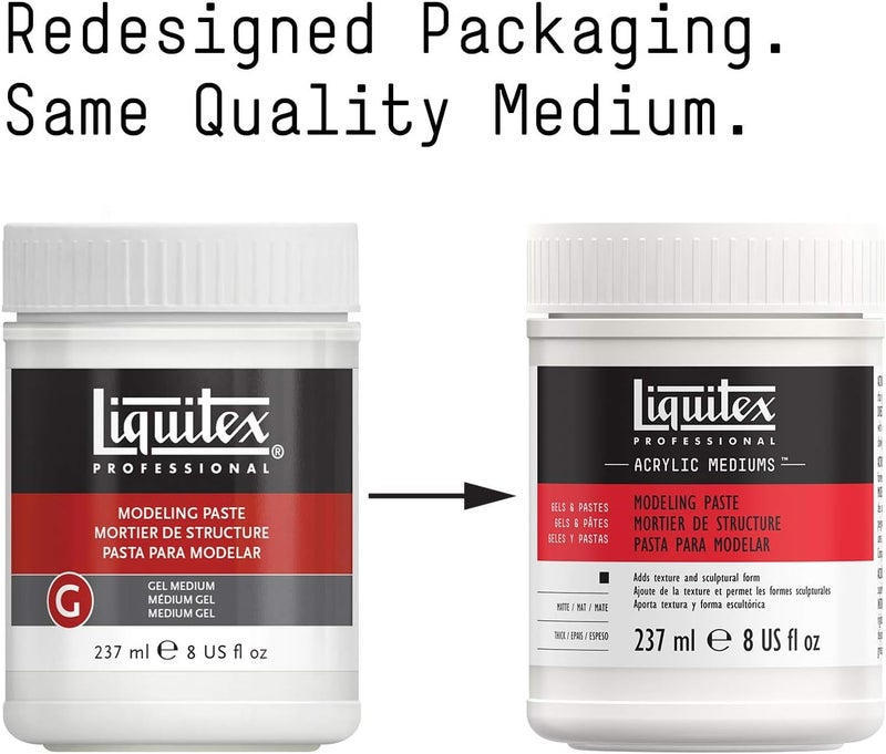 Liquitex Professional Modeling Paste, 237ml (8-Oz) - Matte Finish for Textured Art - Image 2