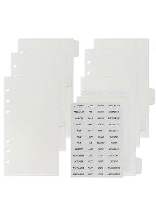 6Tab A6 Transparent Binder Tabs Divider Index With Tabs Stickers 6 Rings Clear Pvc Index Tab Divider Page Sheets For 6 Holes Binder Planner Journal Notebook (Divider Set) - pzsku/ZB880F1242A999B4B1F4AZ/45/_/1720701983/e3077d1b-a760-4db0-be7e-a1db20078c78