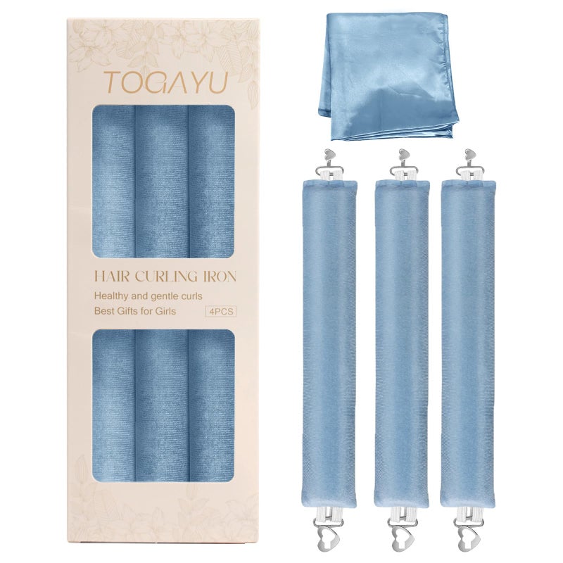 Togayu Heatless Curls Overnight Set Jumbo Overnight Hair Curlers to Sleep In Soft Velvet Hair Rollers for Women No Damage Curls Styling Tools 3pcs - Image 3