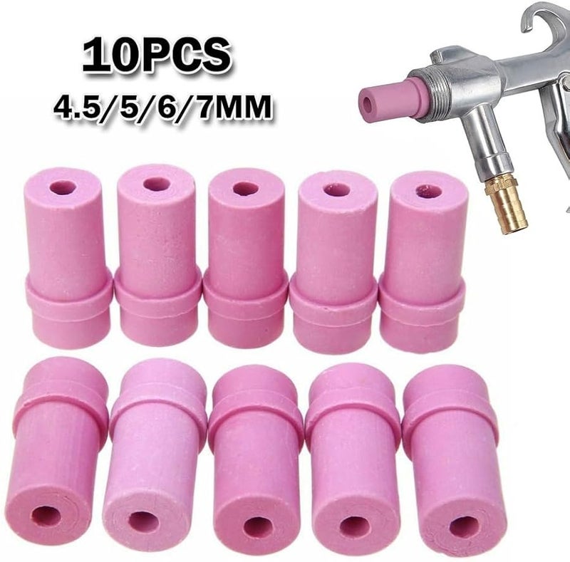 مجموعة فوهات السيراميك المحترفة للرمل بالرصاص مقاس 6 مم للاستخدام الصناعي 10 قطع - Image 4