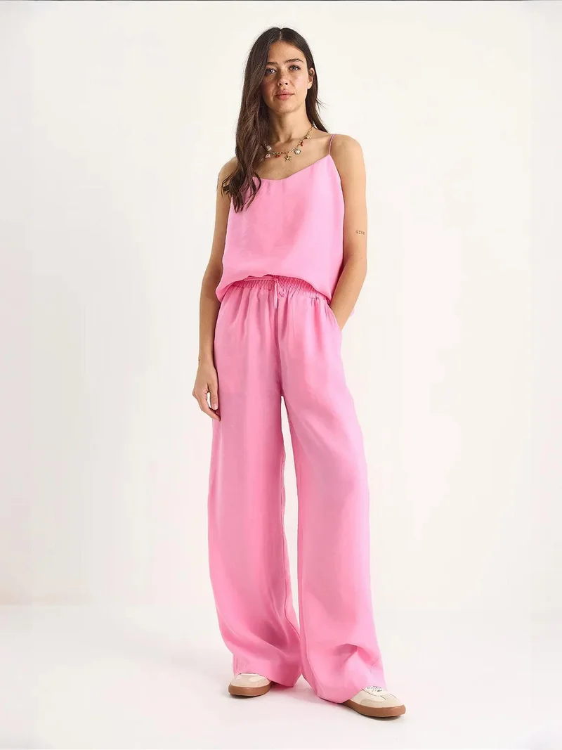 Bianco Lucci LUCCI V-Neck Long Sleeve Two-Piece Coord Set