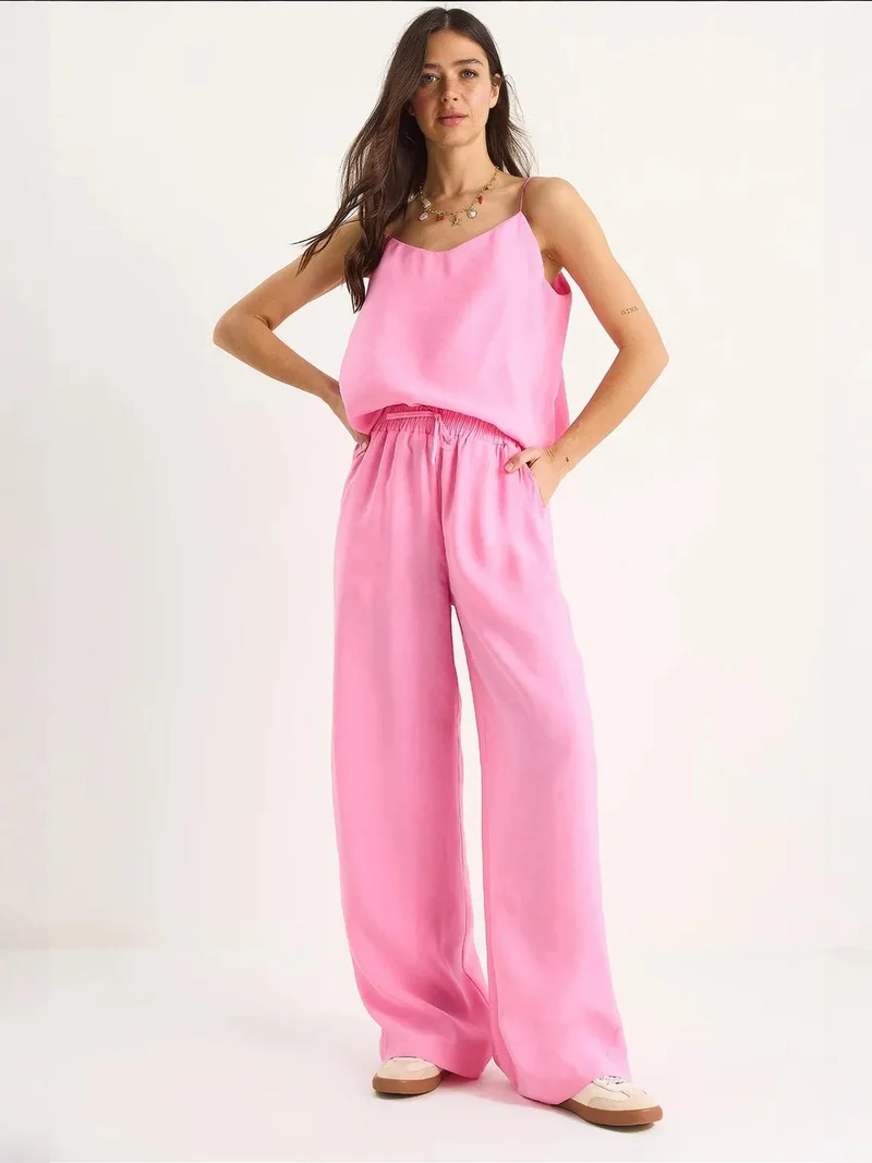 Bianco Lucci LUCCI V-Neck Long Sleeve Two-Piece Coord Set