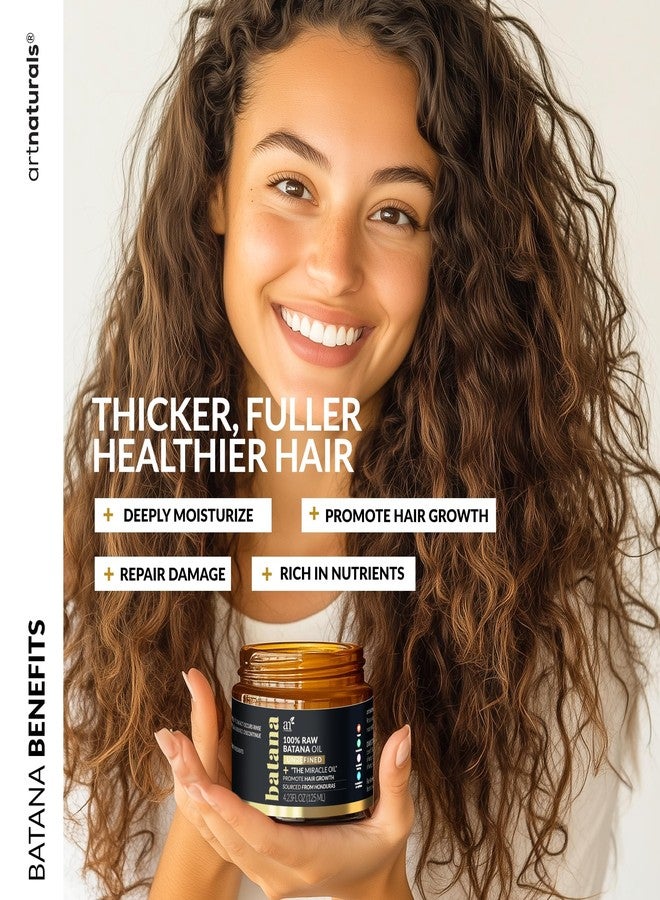 artnaturals Batana Oil for Hair Growth - 4Pc Set: Raw Batana oil 4oz + 4.2oz Paste, Lash Wand & Brow Brush- Organic Dr. Sebi Inspired Products from Honduras -100% Unrefined Miracle for Scalp, Edges & Eyebrows - Image 3