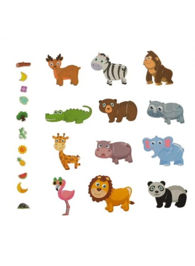 Magnetic Puzzle Book – Safari Animals (47 Pieces) - Image 4