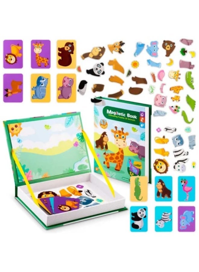 Magnetic Puzzle Book – Safari Animals (47 Pieces) - Image 1