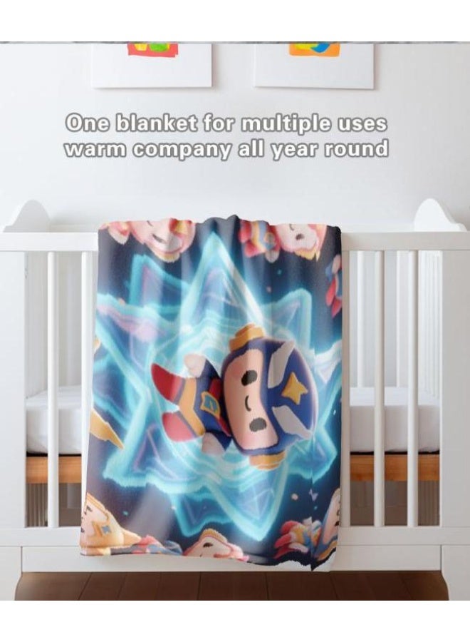 general Children's or student cartoon flannel thin blanket (warm and comfortable, suitable for sleep, games) 100cm*150cm - 301 - Image 1