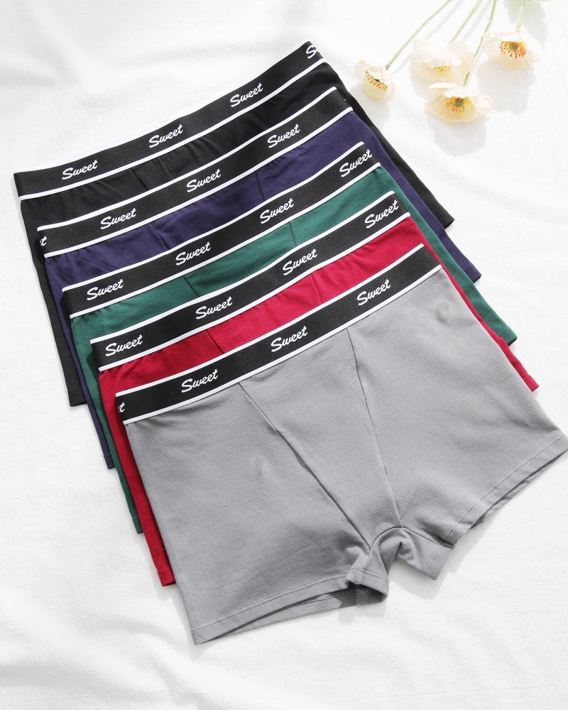 LEVAO Cotton Boy Shorts Underwear for Women High-waisted Full Coverage Boxer Briefs Panties 5 Pack S-XXL - Image 2