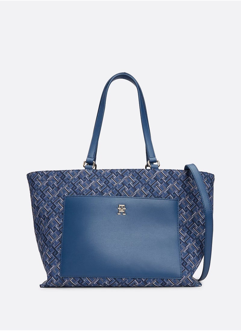 Tommy Hilfiger Plus Tommy Hilfiger Plus TH Monogram Jacquard Canvas Tote  - Image 1