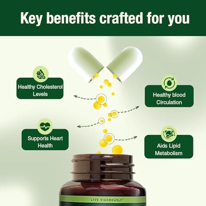 Kapiva Cholesterol Lowering & Heart Health Supplement | Plant Sterols, Niacin, Arjuna, Garlic & Guggul | Natural Herbal Vitamins for Healthy Cholesterol Support | 60 Capsules - Image 5