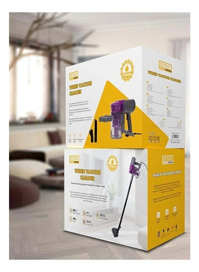DENX DX2902 Corded Vacuum Cleaner – High Suction Power, 400W Motor, Stylish Design, and Low Noise - Image 4