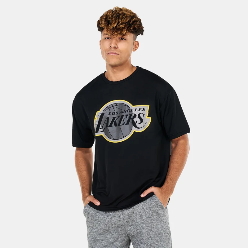 NEW ERA Men's LA Lakers NBA Outline Mesh T-Shirt